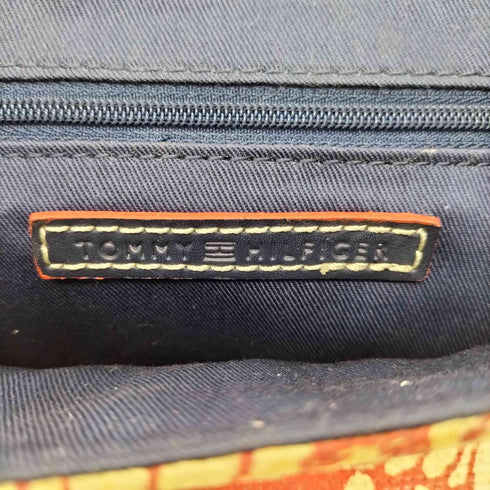 トミーヒルフィガー TOMMY HILFIGER バンブーハンドルショルダーバッグ ウーブン ウーヴンバッグ レディース