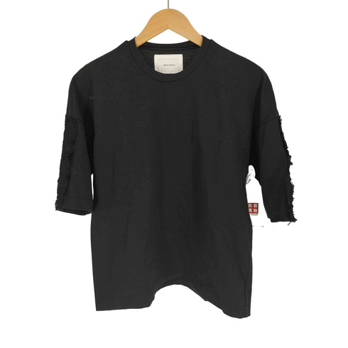 liberum arbitrium 脇割 フリンジ クロップド S/S Tシャツ メンズ
