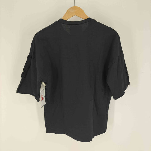 liberum arbitrium 脇割 フリンジ クロップド S/S Tシャツ メンズ