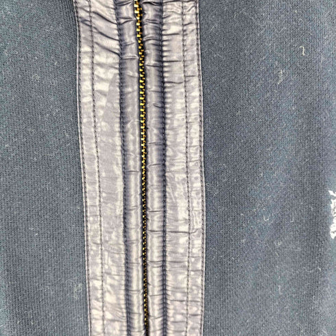 バーバリーブラックレーベル BURBERRY BLACK LABEL ロゴ刺繍 襟裏ボア スタンドジップ スウェット ジャケット Y2K メンズ 2