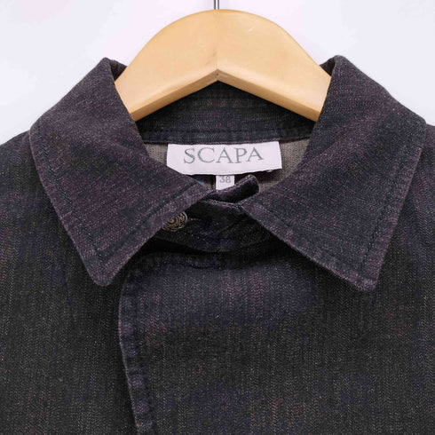 スキャパ SCAPA 2way フロント 花 刺繍 デニムテーラードジャケット レディース 38
