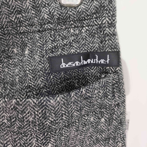 doesnotmanufact ツイードテイスト 裏起毛 レーシング パンツ クロップド サイクリング メンズ JPN:L