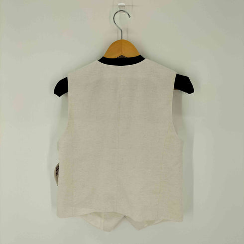 ザラ ZARA リネン混ベスト ジレ アイボリー レディース JPN:XS