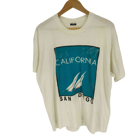 90S SCREEN STARS ボディ CALIFORNIA プリント S/S Tシャツ シングルステッチ メンズ import:XL