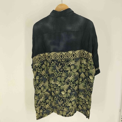ヴァンヒューゼン VAN HEUSEN ボタニカル柄 レーヨン S/S シャツ メンズ import:XL