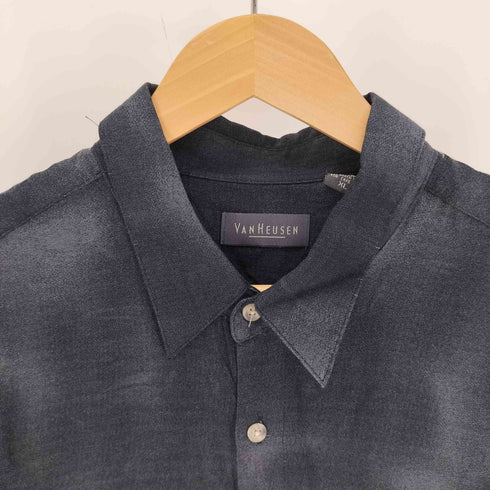 ヴァンヒューゼン VAN HEUSEN ボタニカル柄 レーヨン S/S シャツ メンズ import:XL