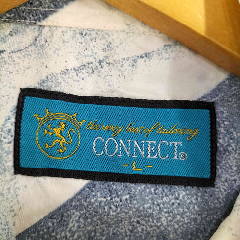 コネクト connect コットン 片ポケ 総柄シャツ メンズ JPN:L