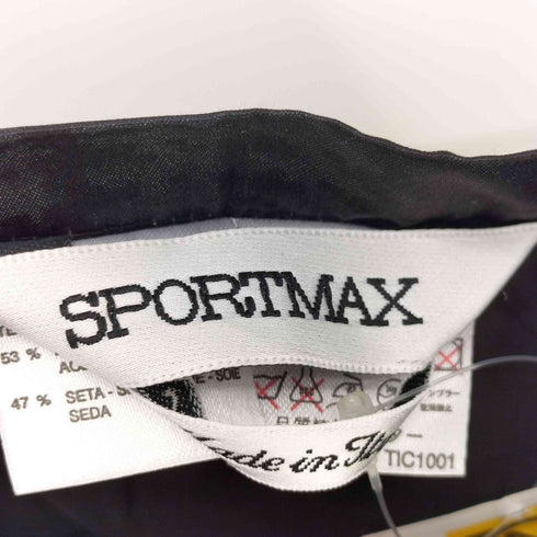 スポーツマックス SPORTMAX イタリア製 シルク混 チェック柄 ボリューム ロング スカート レディース JPN:40