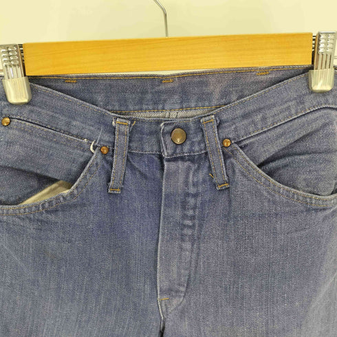 80-90S SCOVILL ジップ トップ スナップボタン ブルーデニム パンツ メンズ