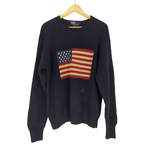 ポロバイラルフローレン Polo by RALPH LAUREN 星条旗デザインコットンニット メンズ JPN:M
