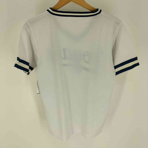 80-90S Vネック リブライン ベースボール ロゴ S/S Tシャツ メンズ