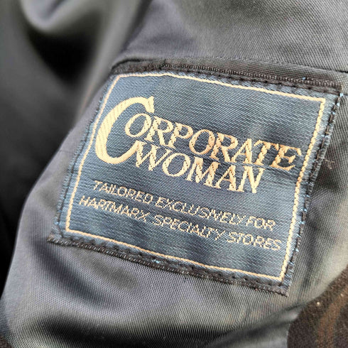 CORPORATE WOMAN チェック柄 1Bノーカラージャケット メンズ