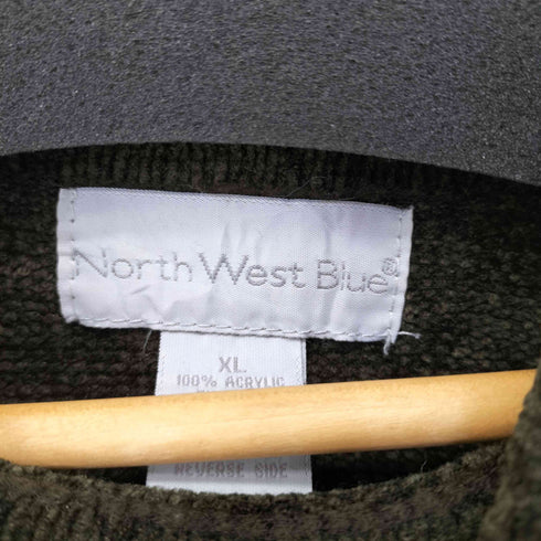 NORTH WEST BLUE 90S アクリル タートルネック ニットセーター メンズ import:XL