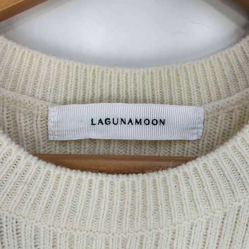 ラグナムーン LAGUNAMOON ベストレイヤードパターンニットワンピース レディース JPN:S