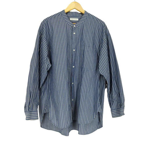 フリークスストア FREAKS STORE バンドカラーストライプシャツ メンズ JPN:L