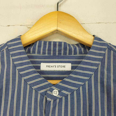 フリークスストア FREAKS STORE バンドカラーストライプシャツ メンズ JPN:L