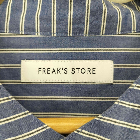 フリークスストア FREAKS STORE バンドカラーストライプシャツ メンズ JPN:L