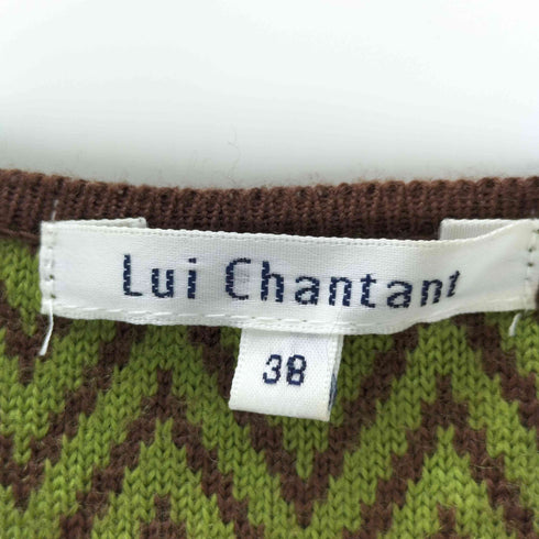 Lui Chantant ヘリンボーン Vネックニット レディース 38