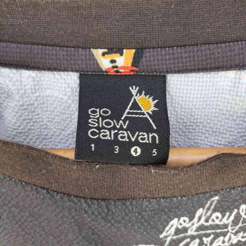 ゴースローキャラバン go slow caravan ストレッチサッカー総柄プリントS/STEE メンズ JPN:4