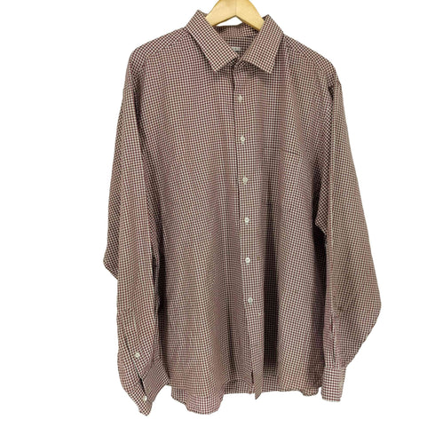 ヴァンヒューゼン VAN HEUSEN ギンガムチェックL/S シャツ メンズ 18 1/2