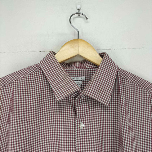 ヴァンヒューゼン VAN HEUSEN ギンガムチェックL/S シャツ メンズ 18 1/2