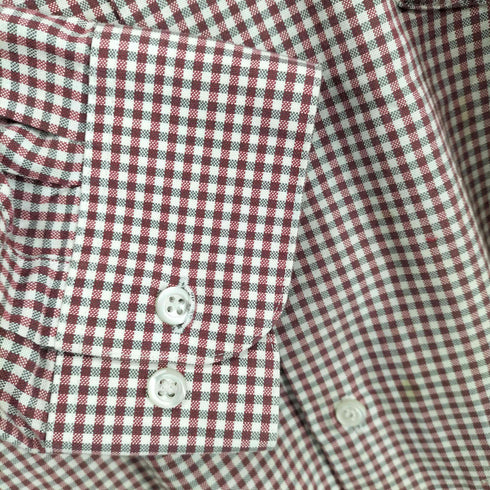 ヴァンヒューゼン VAN HEUSEN ギンガムチェックL/S シャツ メンズ 18 1/2
