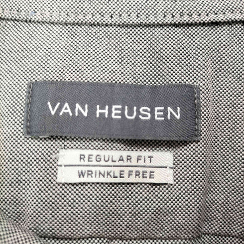 ヴァンヒューゼン VAN HEUSEN フロント刺繍デザインS/S シャツ メンズ 17 1/2