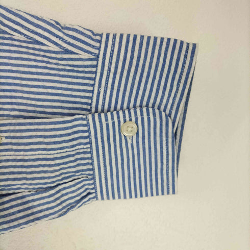 クラフトアンドバロー Croft&Barrow ストライプシアサッカーL/S シャツ メンズ 18 1/2