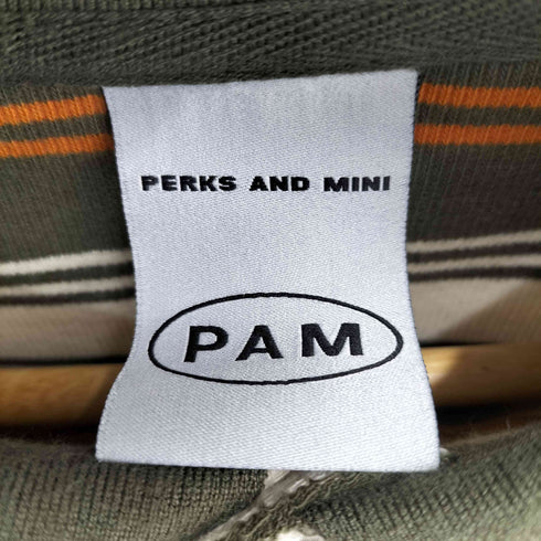 パムパークスアンドミニ P.A.M. PERKS AND MINI L/S パイル地ボーダーポロシャツ メンズ import:M