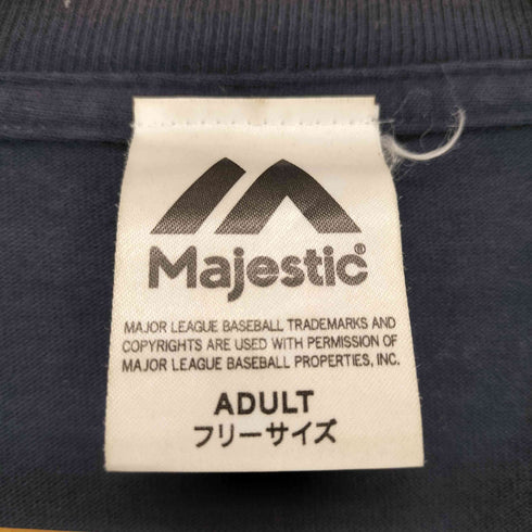 マジェスティック MAJESTIC チームロゴプリントクルーネックTシャツ メンズ FREE
