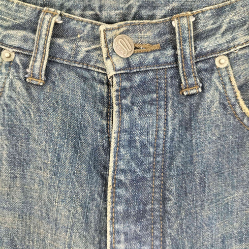ピーピーエフエム PPFM リペア加工デニムパンツ メンズ
