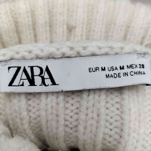 ザラ ZARA クロップド丈ハイネックロングスリーブセーター レディース import:M