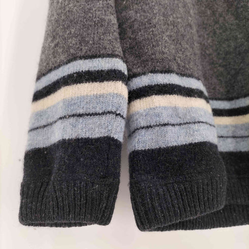 ポールスミスジーンズ Paul Smith JEANS ストライプ デザイン クルーネック ウール ニット メンズ import:M