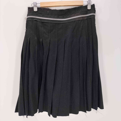 トリココムデギャルソン tricot COMME des GARCONS 04AW ウエストジップ 断ち切り プリーツスカート レディース JPN:M