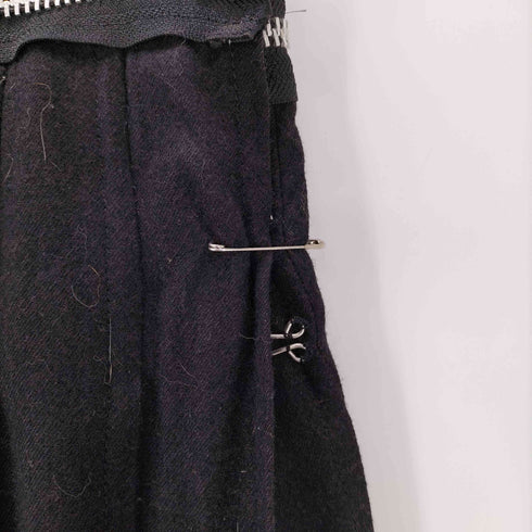 トリココムデギャルソン tricot COMME des GARCONS 04AW ウエストジップ 断ち切り プリーツスカート レディース JPN:M