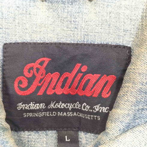 インディアン INDIAN デニム ジップアップ オーバーオール メンズ L