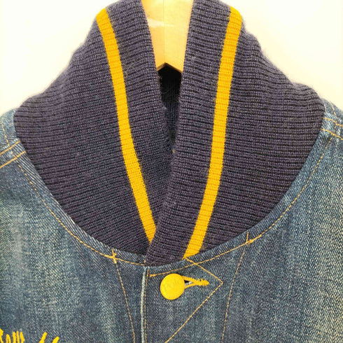 ポロラルフローレン POLO RALPH LAUREN LIMITED EDITION ヴィンテージ加工レザー切替デニムジャケット メンズ M