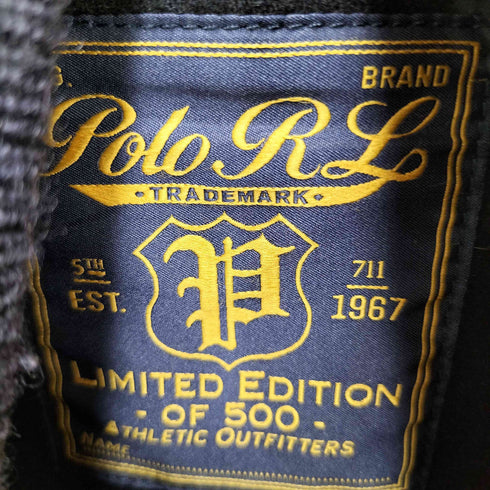 ポロラルフローレン POLO RALPH LAUREN LIMITED EDITION ヴィンテージ加工レザー切替デニムジャケット メンズ M