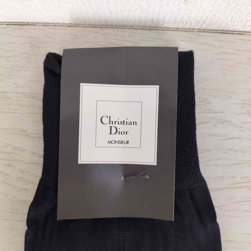 クリスチャンディオール Christian Dior ロゴ刺繍 ビジネス ソックス メンズ 25