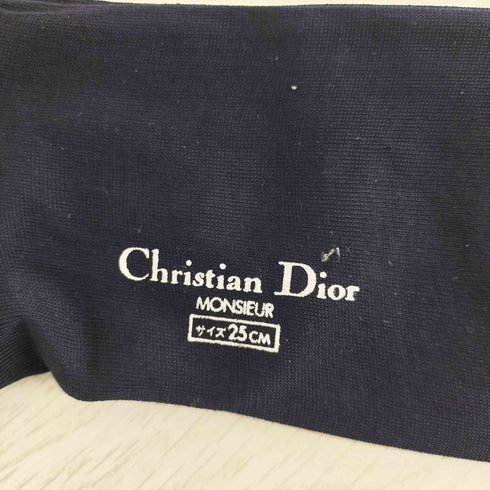 クリスチャンディオール Christian Dior ロゴ刺繍 ビジネス ソックス メンズ 25