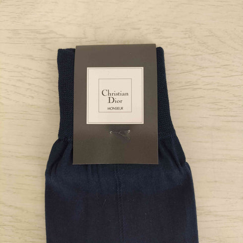 クリスチャンディオール Christian Dior ロゴ刺繍 ビジネス ソックス メンズ 25