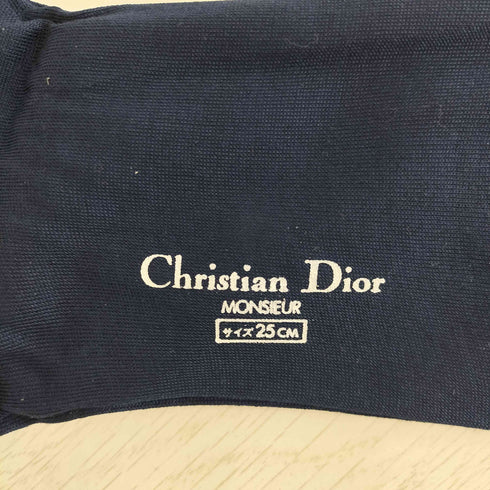 クリスチャンディオール Christian Dior ロゴ刺繍 ビジネス ソックス メンズ 25