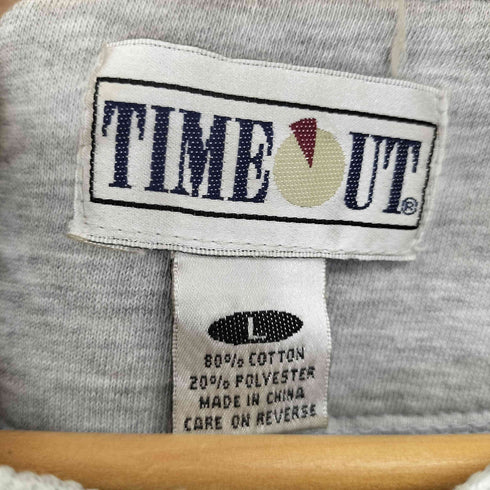 TIME OUT 90S~00S Vガゼット カレッジフロント二段プリント スウェットトレーナー メンズ import:L