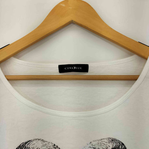 シヴァーライズ CIVARIZE ジップデザイン プリント S/S カットソー メンズ FREE