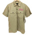 SKULL FLIGHT 背面プリント コットン ショートスリーブ ワークシャツ メンズ US:40