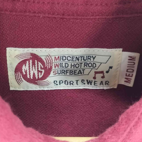 リアルマッコイズ REAL McCoyS Midcentury Wildhotrod Surfbeat MC モータサイクルシャツ 袖プリント バックワッペン メンズ JPN:M