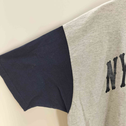 90s NYPD ツートンカラー ヘンリーネック USA製 メンズ JPN:XL