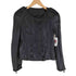ザラ ZARA ラムレザー ノーカラー ジャケット 裾ジップ レディース import:M