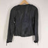 ザラ ZARA ラムレザー ノーカラー ジャケット 裾ジップ レディース import:M