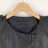 ザラ ZARA ラムレザー ノーカラー ジャケット 裾ジップ レディース import:M